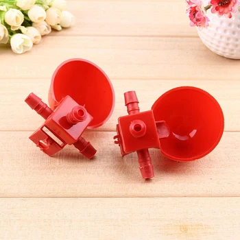 

30 Sets Drinking Cups Red Quail Waterer Animal Feeders Automatic Bird Coop Feed Poultry Chicken Fowl Drinker Water