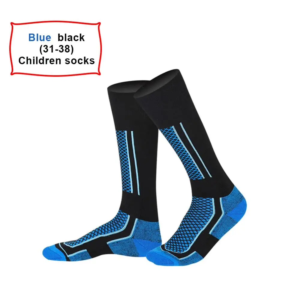 Детские зимние лыжные спортивные носки, теплые длинные Лыжные носки для ходьбы и пеших прогулок, спортивные махровые носки, свободный размер - Color: 02