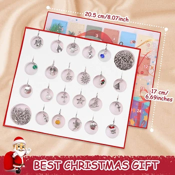 

2020 New Year DIY Bracelet or Neclace Advent Charm Calendar Pendants For DIY Jewelry For Children Femal Gift