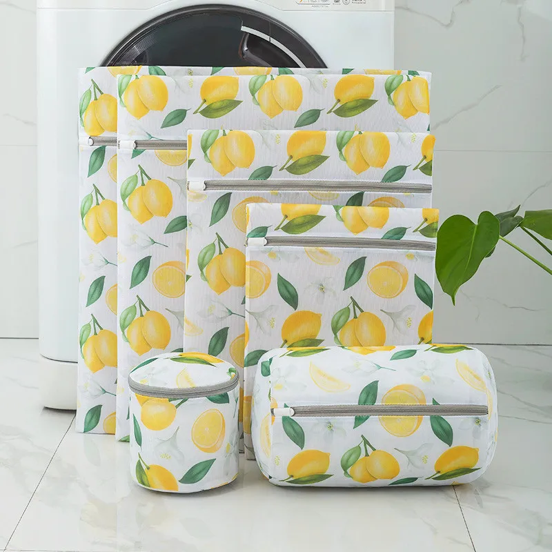 Colorful Polyester Printing Laundry Bags Underwear Bra Washing Machine Bag Mesh Travel Organizer Wash Bag Folding Laundry Basket 3