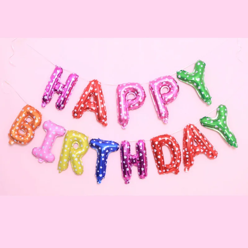 Украшения на день рождения для детей, малышей, взрослых, шары на день рождения, декоративные алюминиевые воздушные шары на день рождения - Цвет: Colorful 2