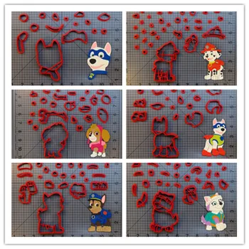 

3D printed plastic Kid's cartoon Paw Dog full body easy cake decorations cupcake idea fondant cookie cutter set