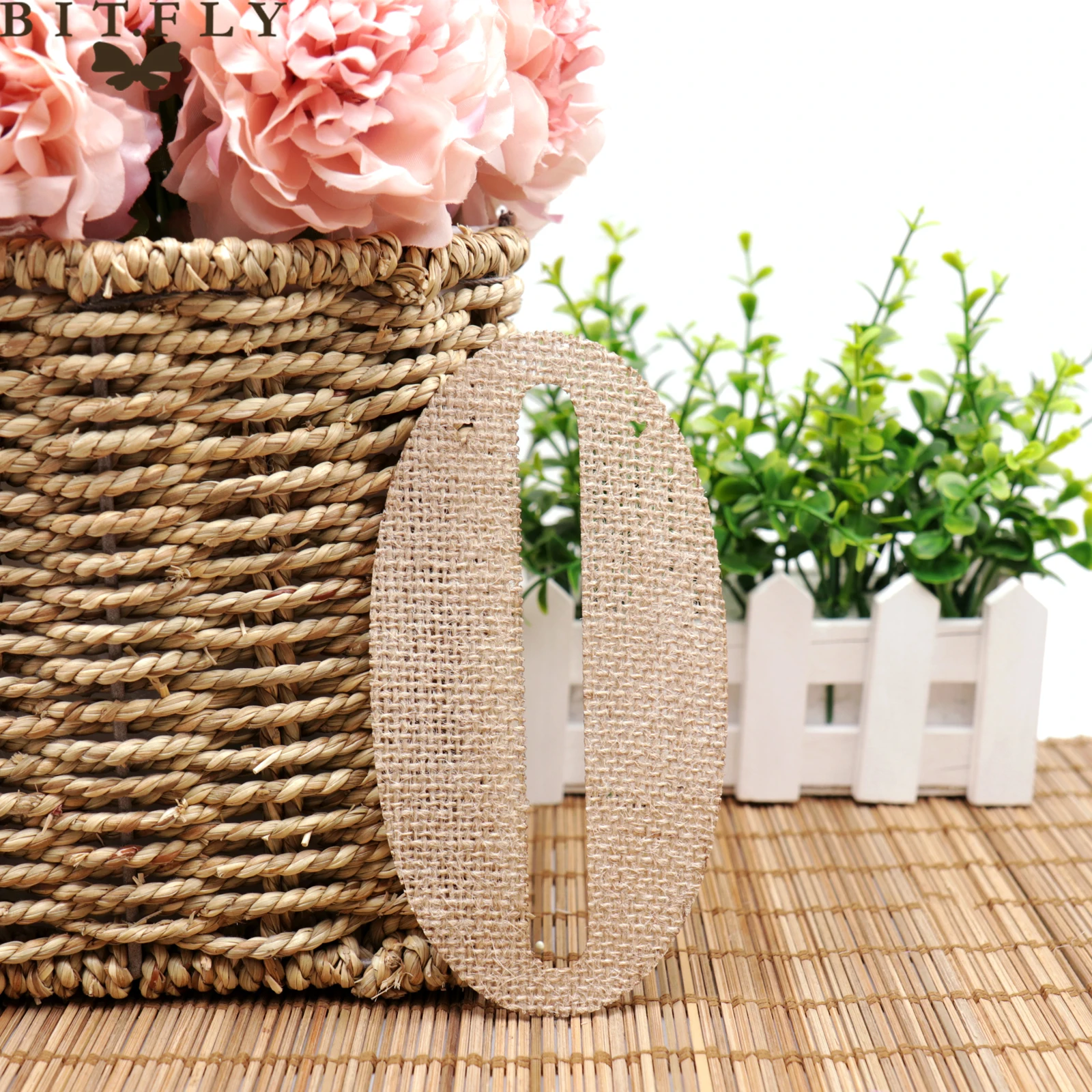 Деревенский стиль джут Hessian джутовые номера 0 9 DIY Украшение стола флажки баннер