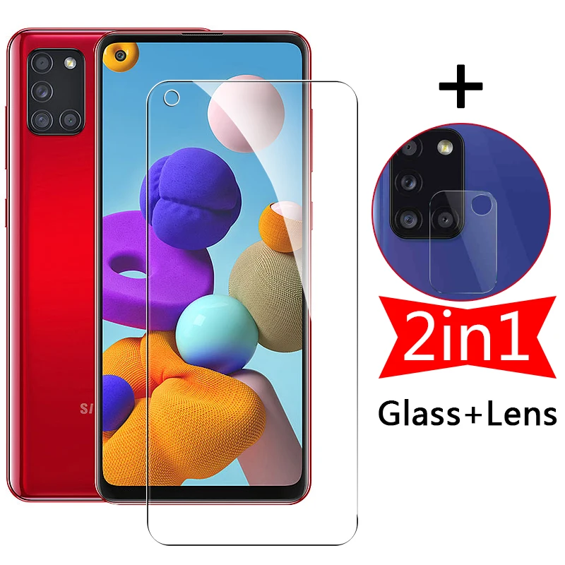 2-in-1 A 21s Screen Protective Glass Camera Lens Protector On For Samsung Galaxy A21s A23 M23 A21 M21s A2 A  21 S Tempered Film t mobile screen protector Screen Protectors