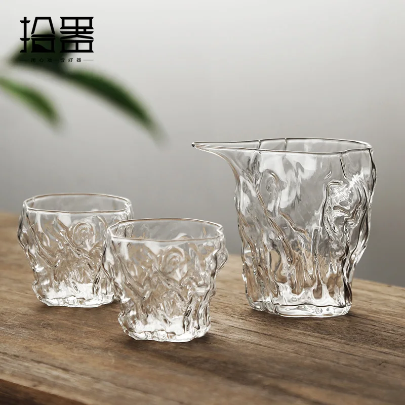

Japanese-style fair cup heat-resistant glass hammer pattern tea separator tea leak accessories tea cup set male cup uniform cup