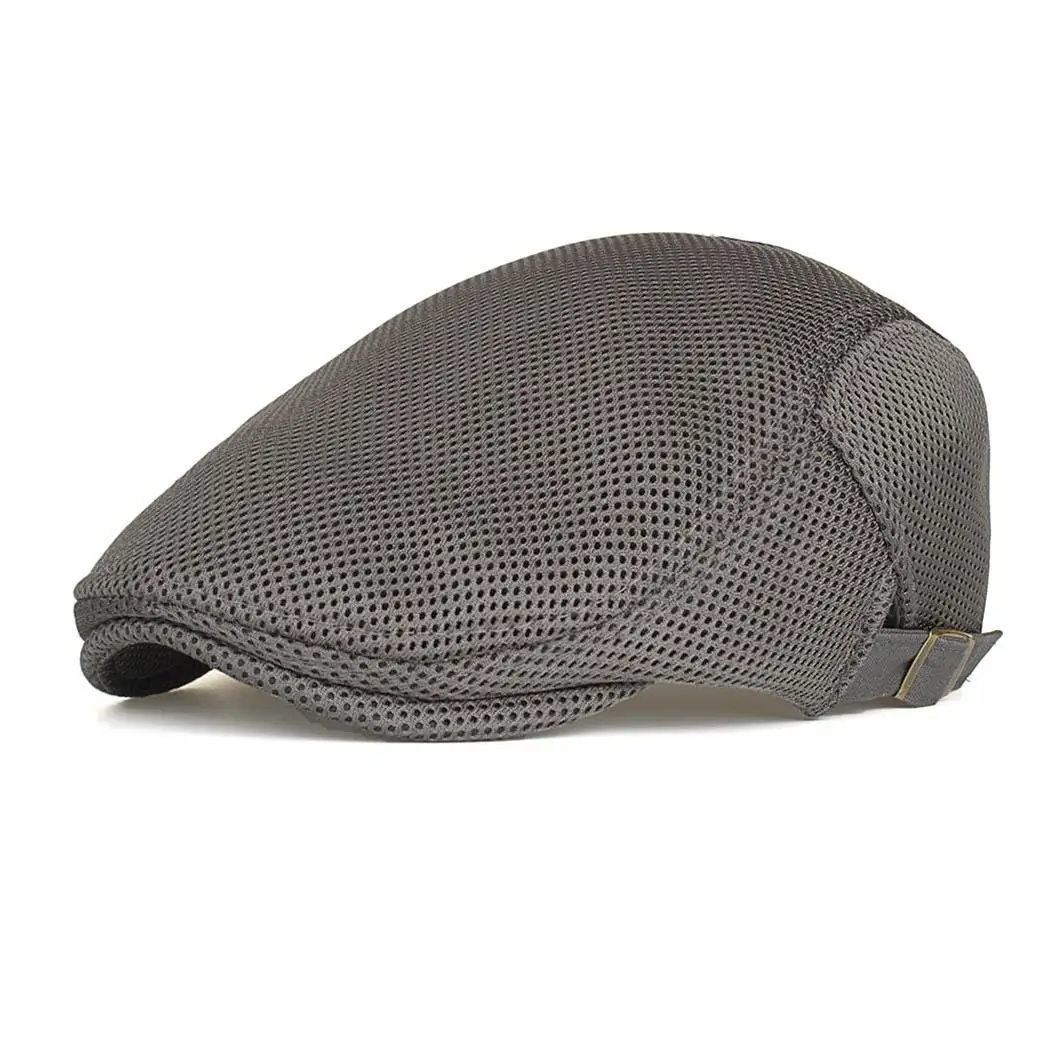 Мужские повседневные Регулируемые дышащие Newsboy берет шляпа Повседневная, уличная, уличная весна, лето, Осень плоские Твердые крышки