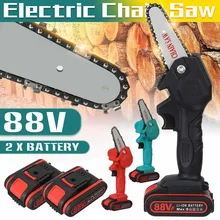 Chain-Saw Battery Garden-Tool Woodworking Pruning 1080W Mini Electric Rechargeable 4inch