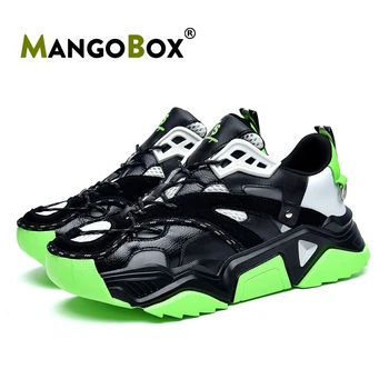 

Different Colors Mens Sneakers Thick Soled Runners For Woman Leather Jogging Sneakers For Unisex Comfortable Youth Running Shoes