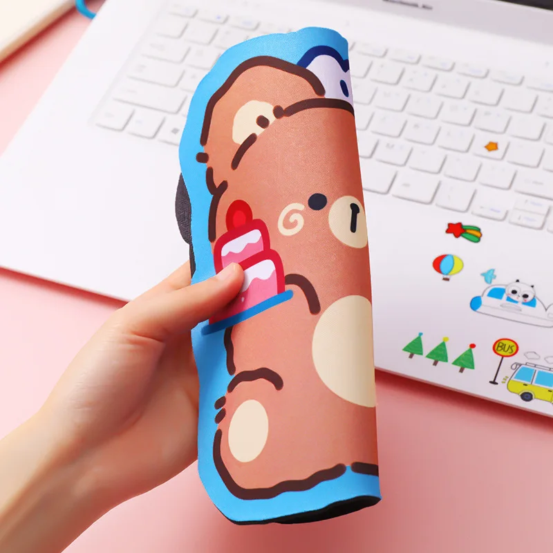 DATA FROG Kawaii Cute Bear Mouse Pad Cute Ins Girl Heart Student Computer Small Mouse Non-slip Pad Desktop Keyboard