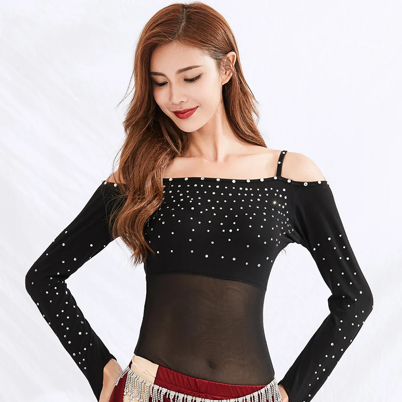 Latin Dance Dress Top Women's Adult National Standard Dance Dress New Modern Dance Practice Top Belly Ballroom Dance Wear BL2761