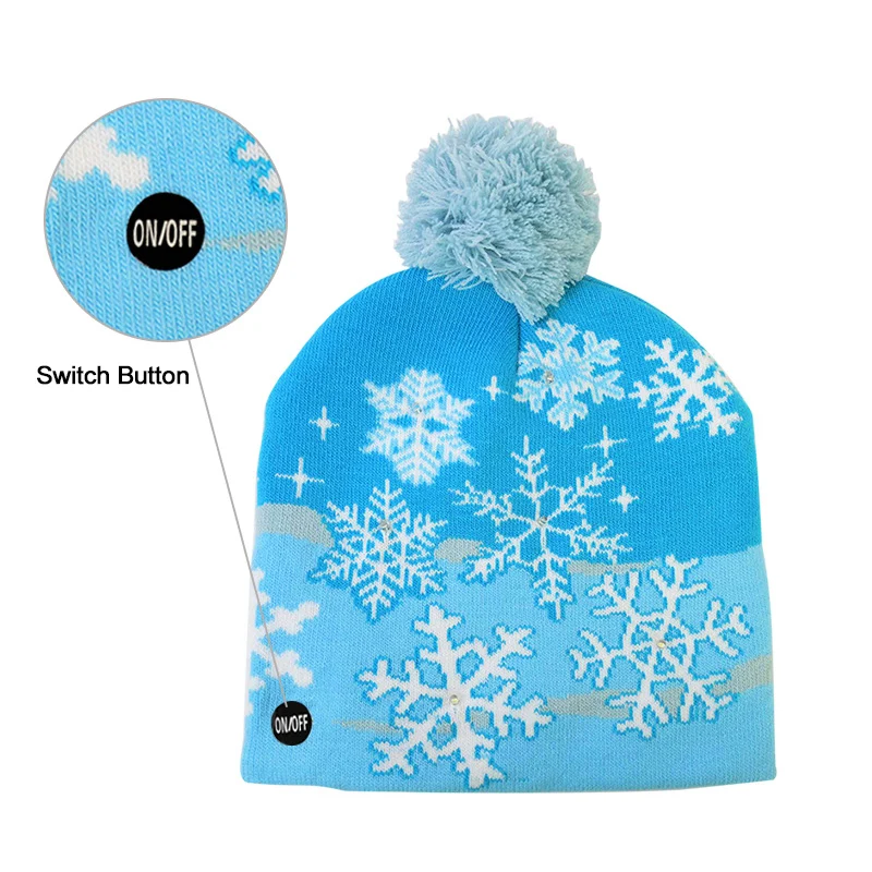 Led Christmas Hat Sweater Knitted 