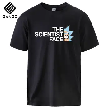 

The Science Face Men Short Sleeve Top Tee 2020 New Arrial Japan Anime Cartoon Print T shirt Rick And Morty Summer Cotton Tshirt