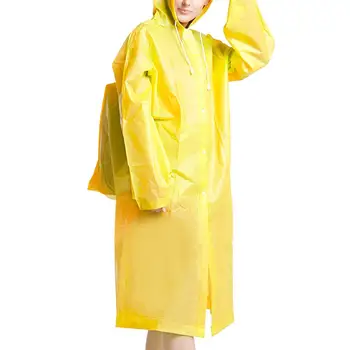 

Rainproof Protective Isolation Gown Thickened Waterproof Rain Poncho Coat Adult Clear Transparent Camping Hoodie Rainwear Suit