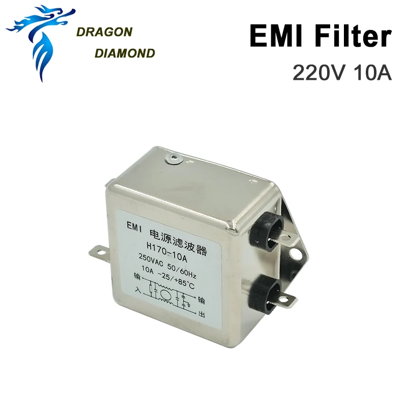 1 шт. сетевой фильтр EMI однофазный фильтр питания HONGDA AC 115 В/250 в 10 А 50/60 Гц
