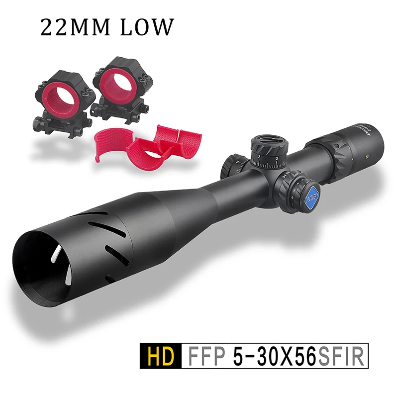 Дискавери HD 5-30X56 SFIR FFP первая фокальная плоскость стрельбы охотничий прицел длинный глаз рельеф коллиматор прицел подходит 30-06 308 AR15 - Цвет: Sight and 22MM-L