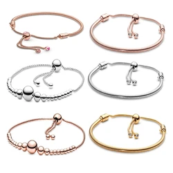 Summer Fashion Jewelry Women Fit Original Pandora Beads Gift Bangles 925 Sterling Silver DIY Designer Charm Friendship Bracelets