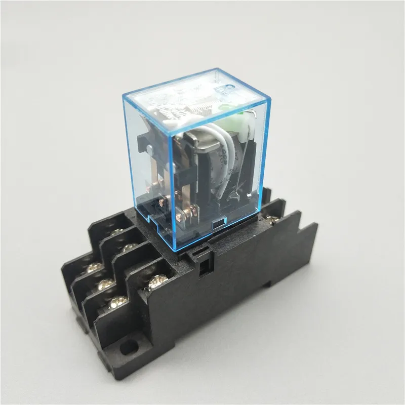 

1PCS MY3 HH53P MY3NJ Micro Mini Coil Power Relay 11pin 3NO 3NC LED Lamp 5A AC 110V 220V with socket 12V 24V