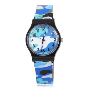 

Kids Girls Plastic Wrist Watch Analog Quartz Sport Watch Camouflage Cartoon Watch PVC Wristband Clorful Wristband For Boys GIFTS