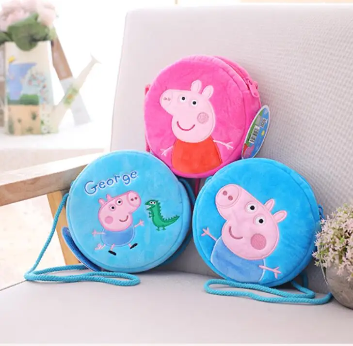 Peppa Pig Джордж Свинья плюшевая игрушка для мальчиков и девочек Kawaii детский сад сумка Рюкзак кошелек телефон сумка Детский день рождения Христос