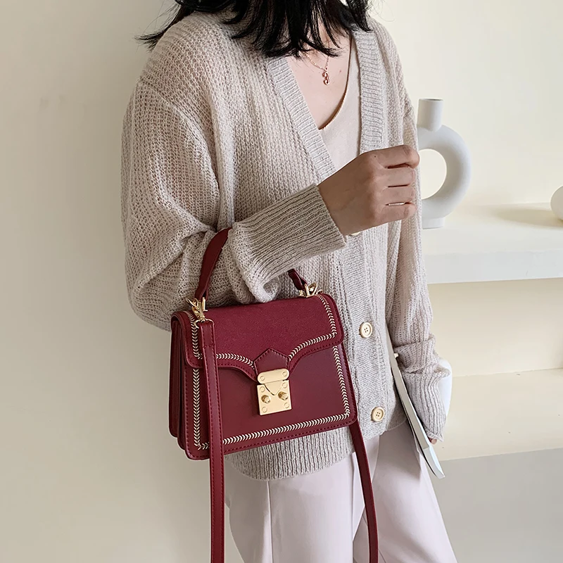 

Lock Cover Fashion PU Leather Messenger Female Crossbody Bags Woman Famous Luxury Brands High Quality Lady Shoulder Bag Totes