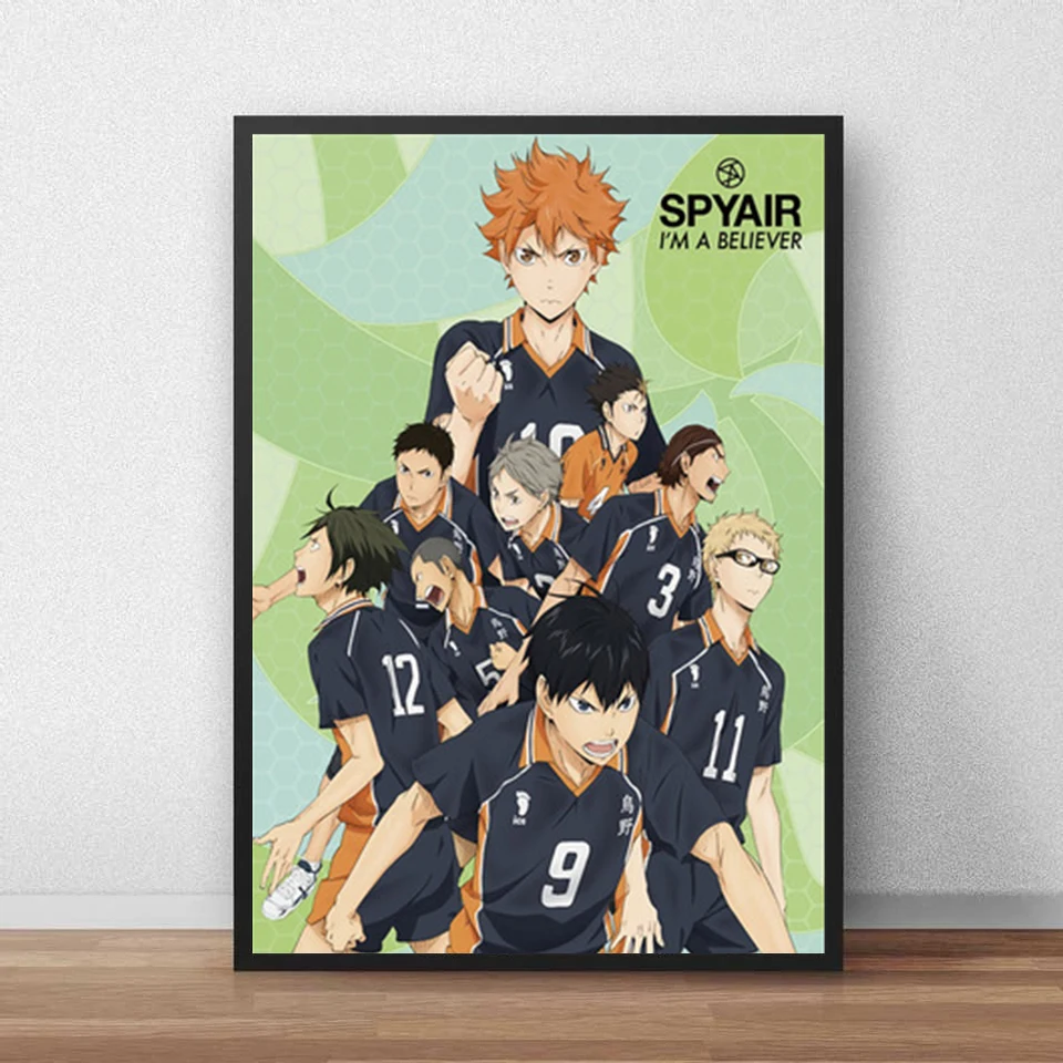 Quadro anime Haikyuu personagens 1 peça