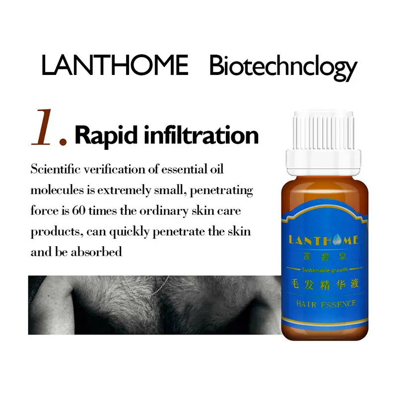 Professional Men Fast Powerful Hair Beard Growth Hormone Growth Hair Enhancer Facial Nutrit Beard Beard Care Products 20ml