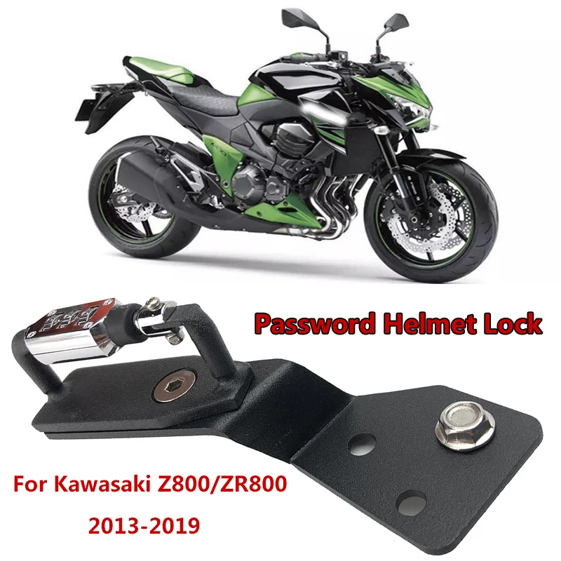 Motorcycle Helmet Lock Anti-Theft Combination PIN Locking Secures For Kawasaki Z800 2013 and later 