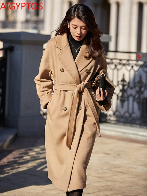 Elegant Women Winter Coat, Womens Woolen Coat, Long Winter Coats