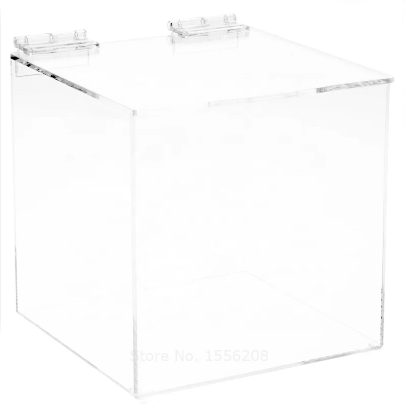 Clear acryl cube favor box of plexi acrylic glass plastic storage wedding party gift package organizer home office usage 2