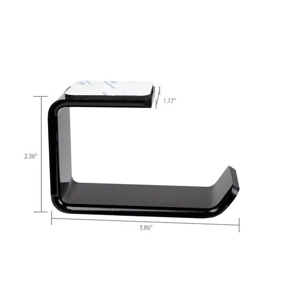 Sticker Acrylic Headphone Bracket Wall Mounted Headset Holder Hanger Under Desk Hook Earphone Sticky Display Stand