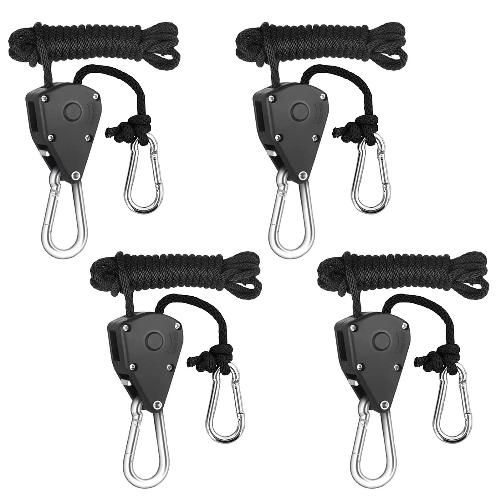 Pulley Ratchets Heavy Duty Rope Clip Hanger 4pcs/2pc For Kayak And Canoe Boat Rope Lock Tie Down Strap