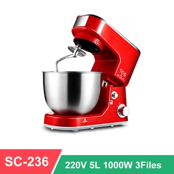 

5L Household Automatic Kneading Machine Egg Beater Cream Chef Machine Machine A Pates Fraiches Stainless Steel Bowl Food Process