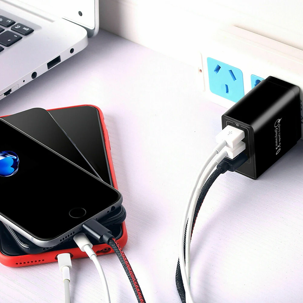 

USB Fast Quick Charger Hub Wall Charger Power Adapter For iPhone Samsung Android