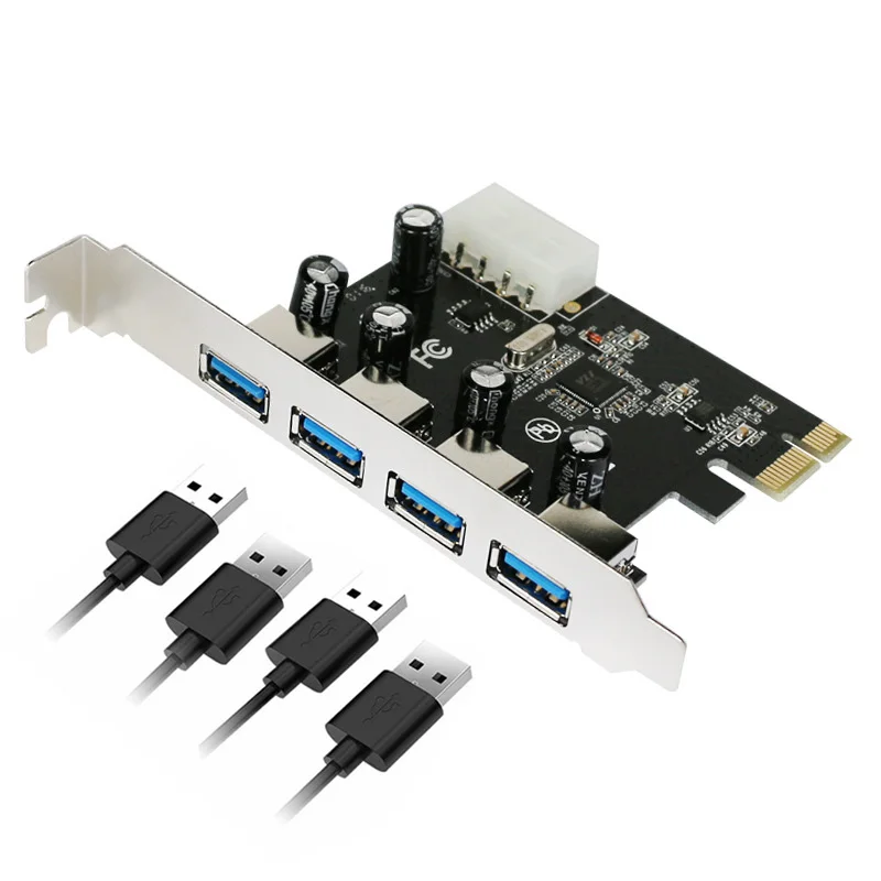 4-портовая USB 3 0 PCI-e карта расширения PCI express PCIe концентратор адаптер 4-портовый e 1x