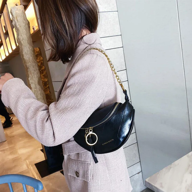 Модная поясная сумка для женщин зима поясной ремень сумка из искусственной кожи на цепочке heuptas чехол для телефона сумка на ремне черный