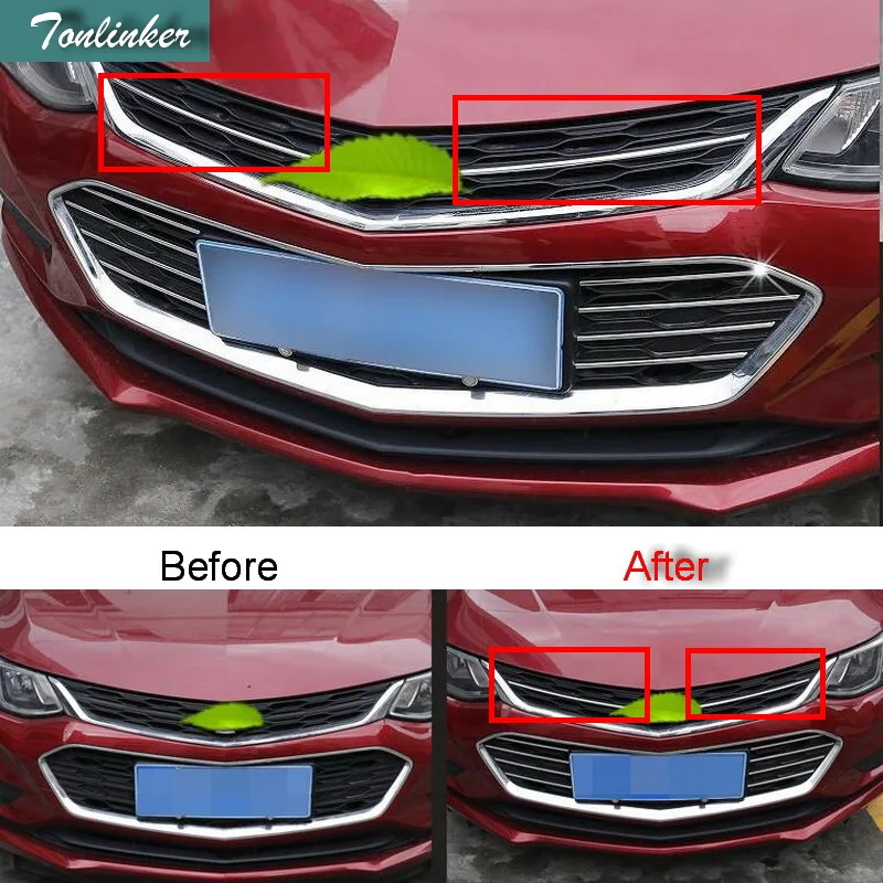 Чехол накладка Tonlinker наклейка s для Chevrolet Cruze 2017 Стайлинг автомобиля 2 шт. логотип