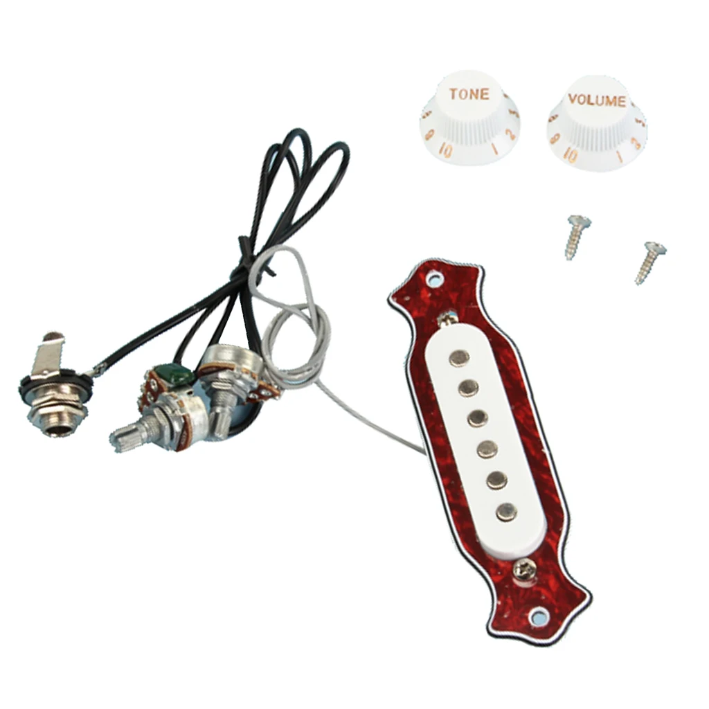 Set Of Single Coil Magnetic Acoustic Guitar Pickup With Volume Tone Control NEW