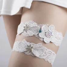 Высокое качество, 2 шт./набор, свадебные подвязки, кружевная вышивка, цветочные сексуальные подвязки для женщин/невесты, облегающее кольцо, подвязка для ног, SL-06