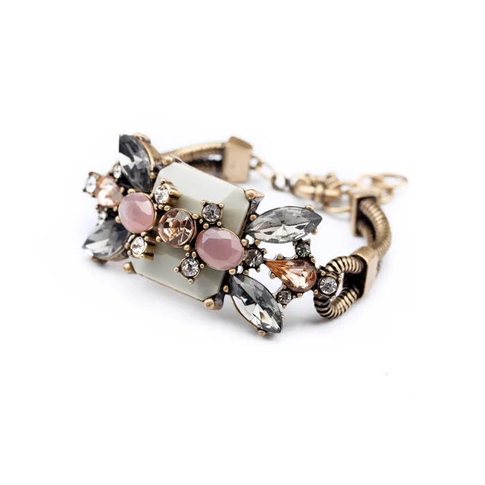Модный геометрический цветочный винтажный браслет для женщин AliExpress браслеты для вечеринок и браслеты бижутерия
