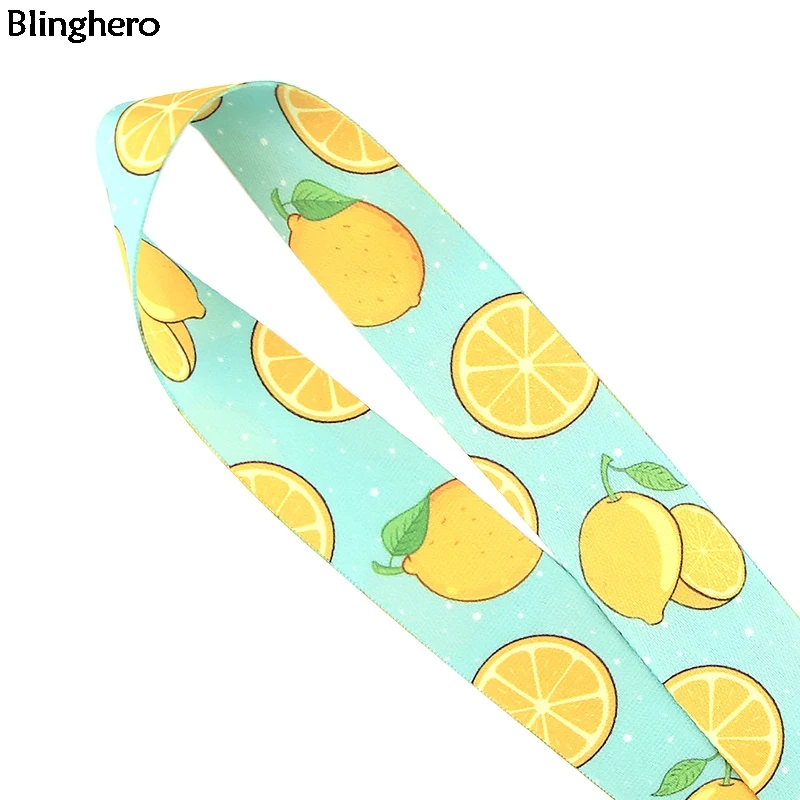 Blinghero, крутой лимон, печать, ремешки, ключи, телефон, шейный ремешок, модная веревка, стильный держатель для ID значка, брелоки, ремешок, BH0340
