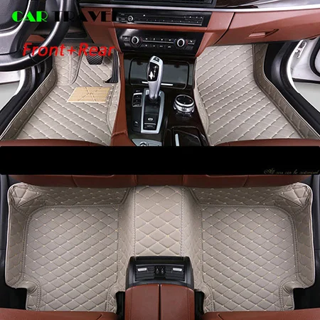 Gray Кожаный пользовательский автомобильный коврик для Citroen c4 c5 c2 c3 c6 слив C-Quatre/Triomphe Elysee Picasso автомобильные аксессуары для стайлинга автомобилей - Название цвета: Gray