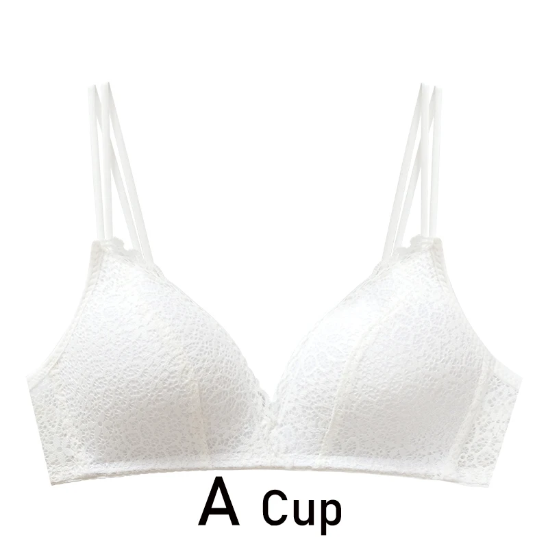 White-A Cup Бесшовный бюстгальтер, мягкий бюстгальтер без косточек, сексуальное женское белье, без косточек, сексуальные женские бюстгальтеры, кружевные, маленькие груди, регулируют заднюю часть, 3/4 чашки AB, тонкая чашка - Цвет: White-A Cup