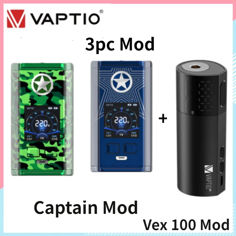 Электронная сигарета Vaptio Wall Crawler Frogman 80 Вт бак 510 испаритель D2 в катушке 18650