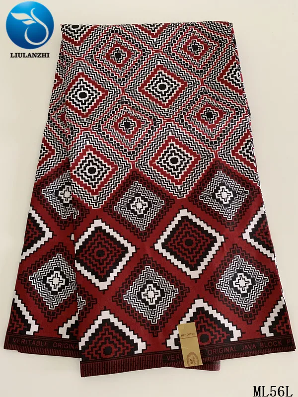 LIULANZHI африканская восковая ткань гарантированное качество Анкара воск полиэстер ткань для платья 6 ярдов настоящая ва ткань ML56L01-ML56L10