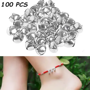 

100PCS Bell 15mm Cross Iron Vacuum Plating Open Bell Pendant Accessories DIY Gift Craft Silver Jingle Bells Iron