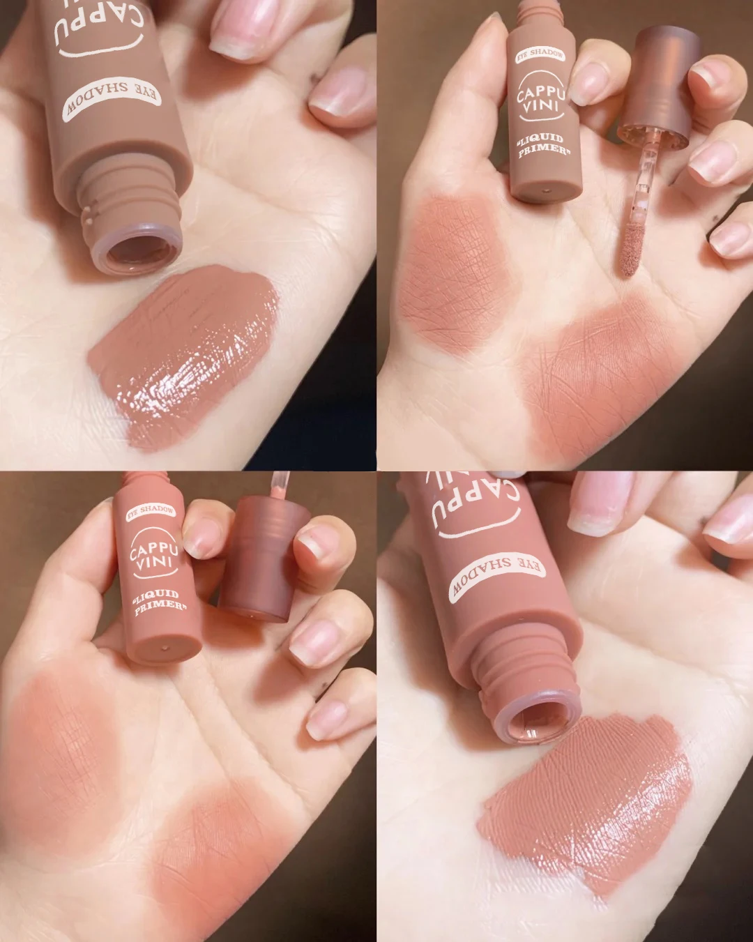 Eye Shadow Cappuvini matte eyeshadow cream smooth nude eye makeup long lasting waterproof orange Apricot nude liquid eyeshdaow AC389
