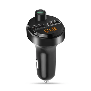 

Car Bluetooth 5.0 FM Transmitter Module Handsfree Audio Receiver Auto MP3 Player Dual USB Fast Charger Support TF Udisk FM-XZ