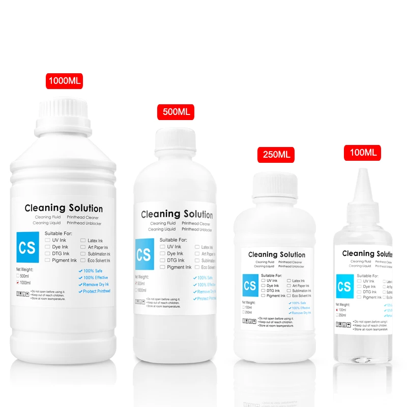 Cleaning Solution Wash Liquid Water-based Ink Printhead Cleaner Dye/Pigment/Sublimation Ink For Epson/HP/Canon/Brother Printer inkjet printer cleaning kit,printer cleaner