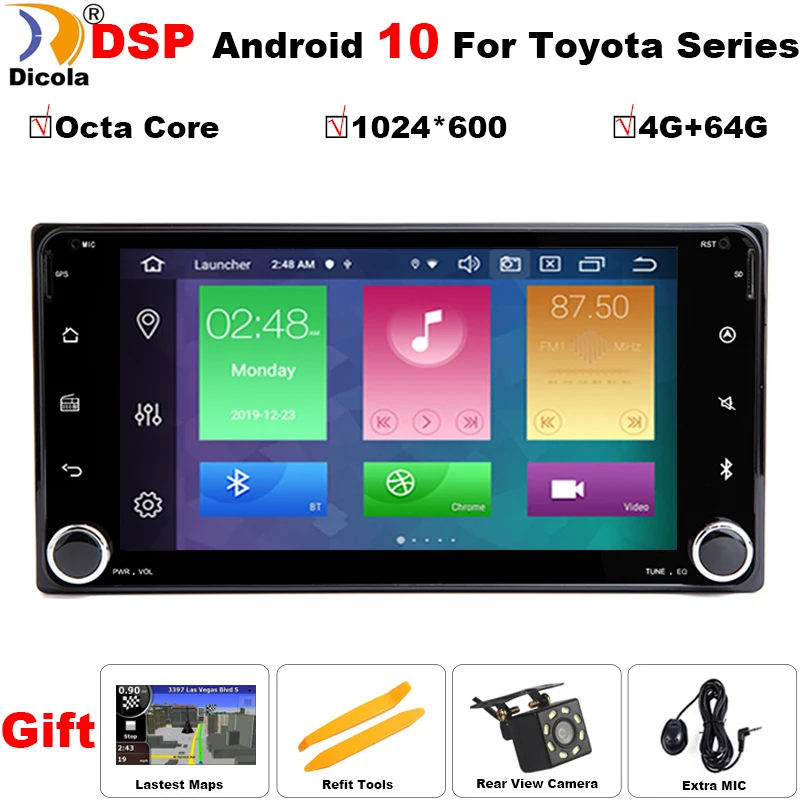 7\ PX5 DSP 4+64G Android 10 Car Radio Player Stereo Car Multimedia Player for toyata COROLLA VIOS CROWN CAMRY HIACE PREVIA RAV4