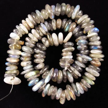

(Free Shipping) 1Strand 63.4g Natural Blue Flame Labradorite Freeform Loose Bead 15.5" 12x9x3mm/10x10x3mm TZ1669